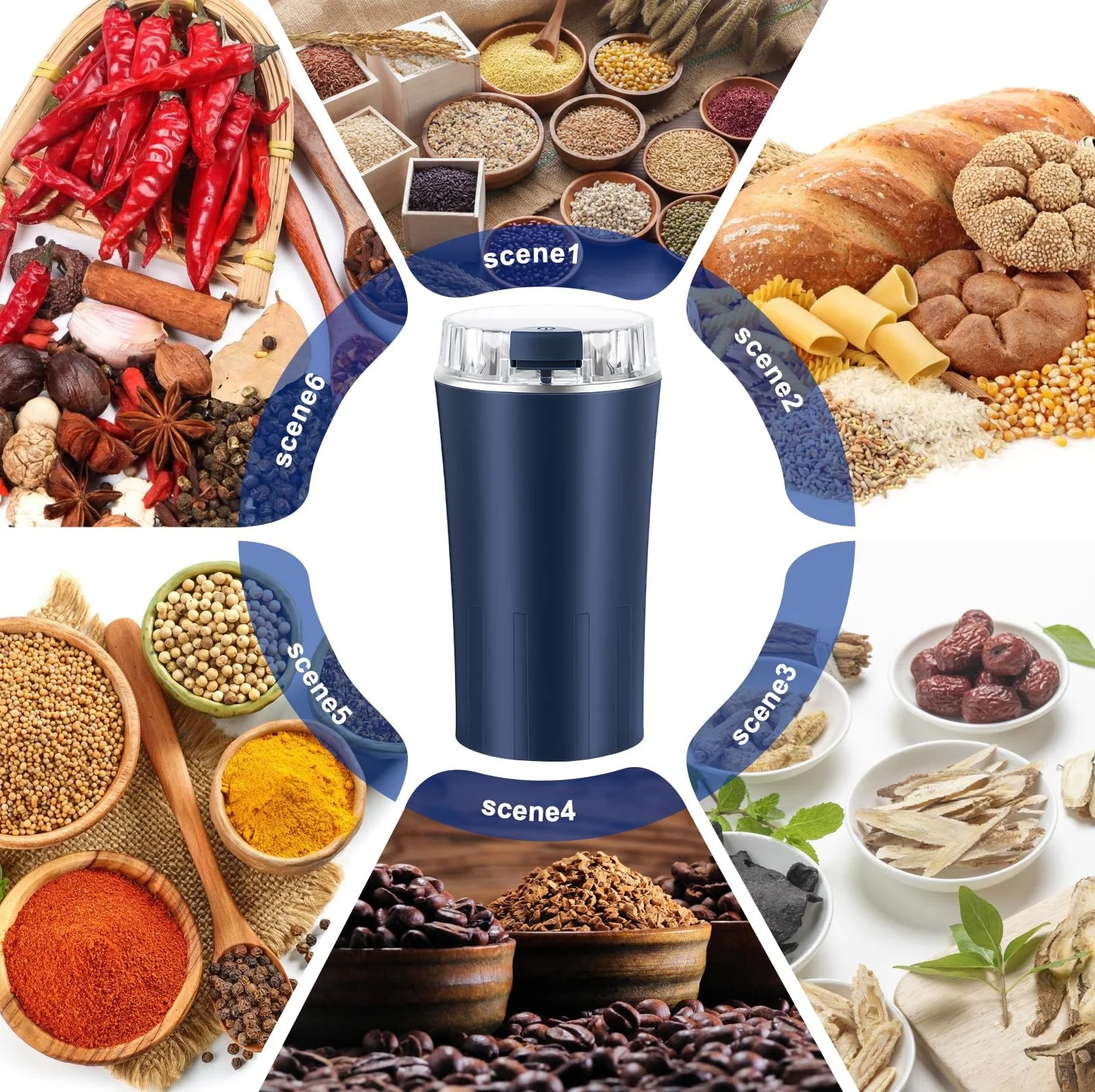 Кавомолка електрична Vegena 300 W, регульований рівень помелу, фото №4 Кавомолка електрична Vegena 300 W, регульований рівень помелу, фото №4