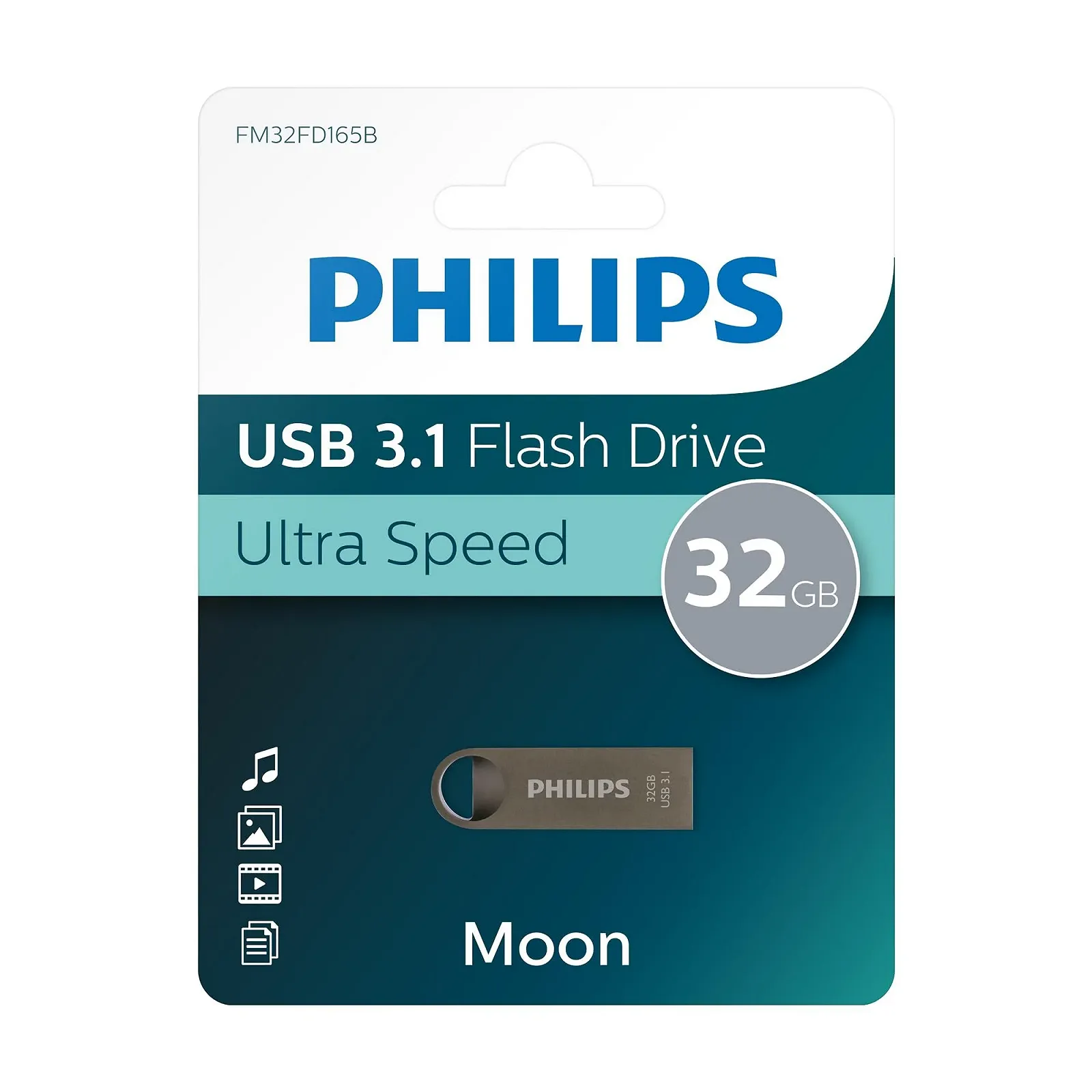USB-флеш-накопичувач Philips Moon Edition Ultra Speed 3.1 32 ГБ 180 МБ/с Антрацит, фото №2 USB-флеш-накопичувач Philips Moon Edition Ultra Speed 3.1 32 ГБ 180 МБ/с Антрацит, фото №2