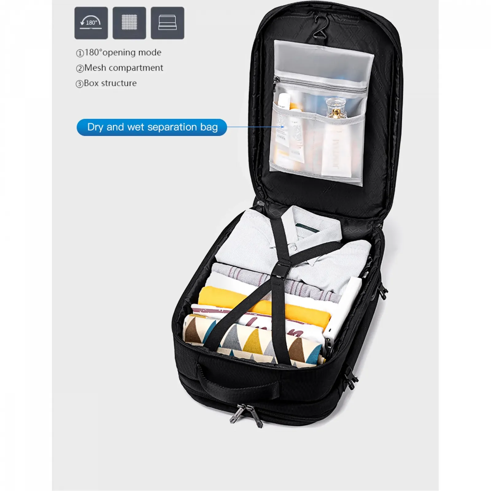 Сумка для ноутбука 3-в-1 Cameron 37L до 17.3 Inch трансформер Black, фото №4 Сумка для ноутбука 3-в-1 Cameron 37L до 17.3 Inch трансформер Black, фото №4