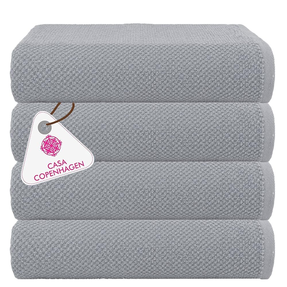 Набір рушників Casa Copenhagen Popcorn Textured 4 шт 550 г/м² Сіро-фіолетовий, фото №1