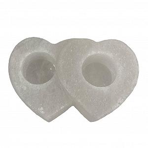 Підсвічник SudoreWell Double Heart Halite Білий Підсвічник на 2 Свічки synthetic.ua - Фото 1