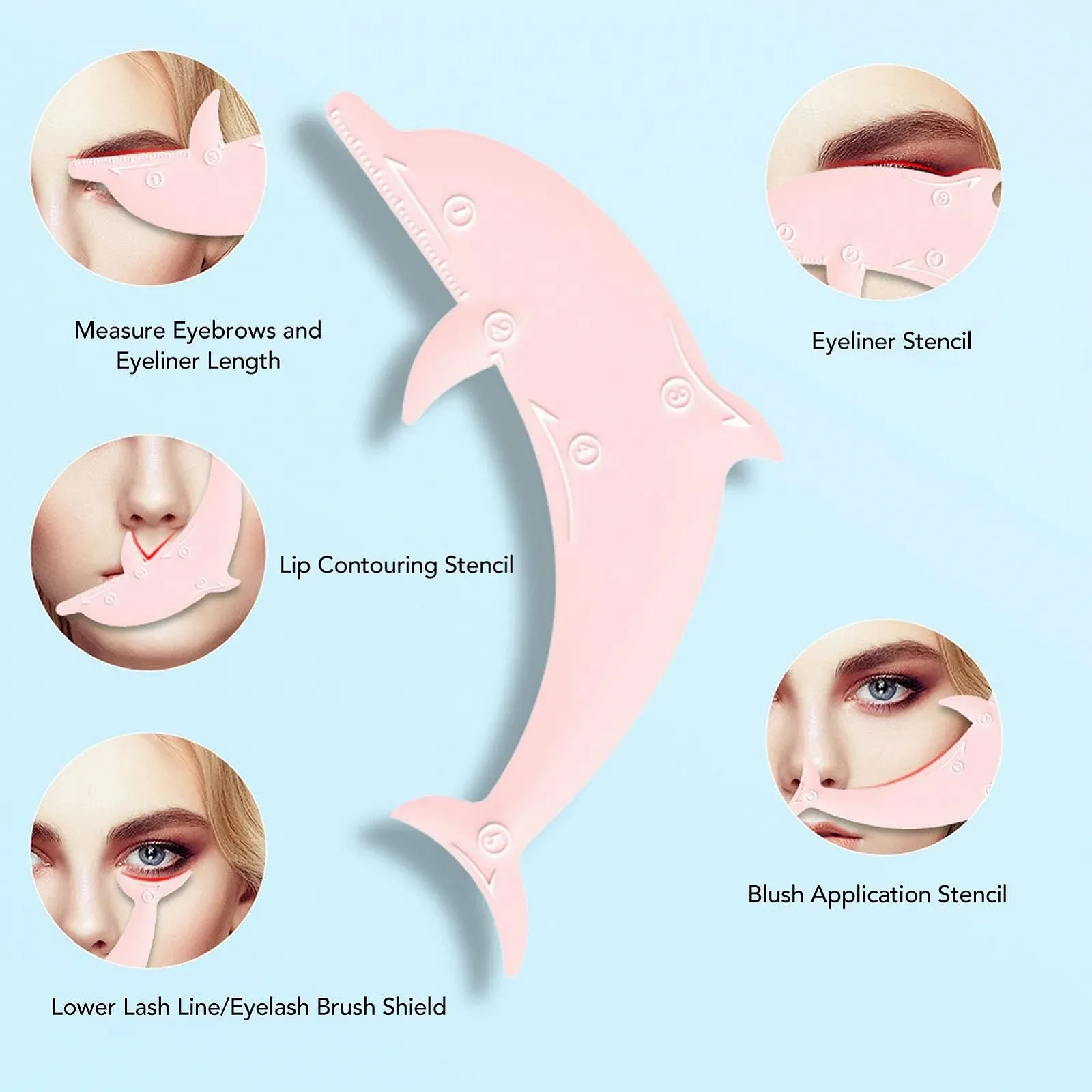 Аппликатор Силиконовый для ресниц, Трафарет для подводки, фото №2