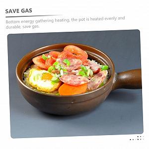 Кастрюля для тушения VANZACK Керамическая термостойкая с двумя ручками и паровым отверстием synthetic.ua - Фото 1