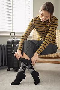 Шкарпетки Argyle Gentle Grip Жіночі 3 пари Бавовна Argyle Чорний synthetic.ua - Фото 1