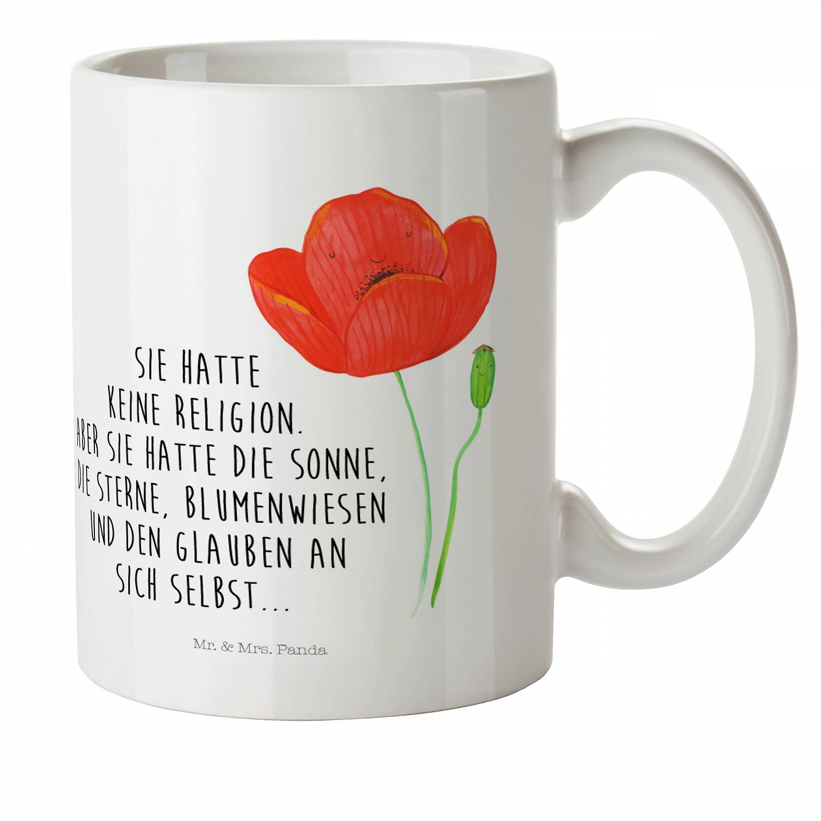 Детская чашка Mr. & Mrs. Panda Цветок мак Пластиковая, фото №1