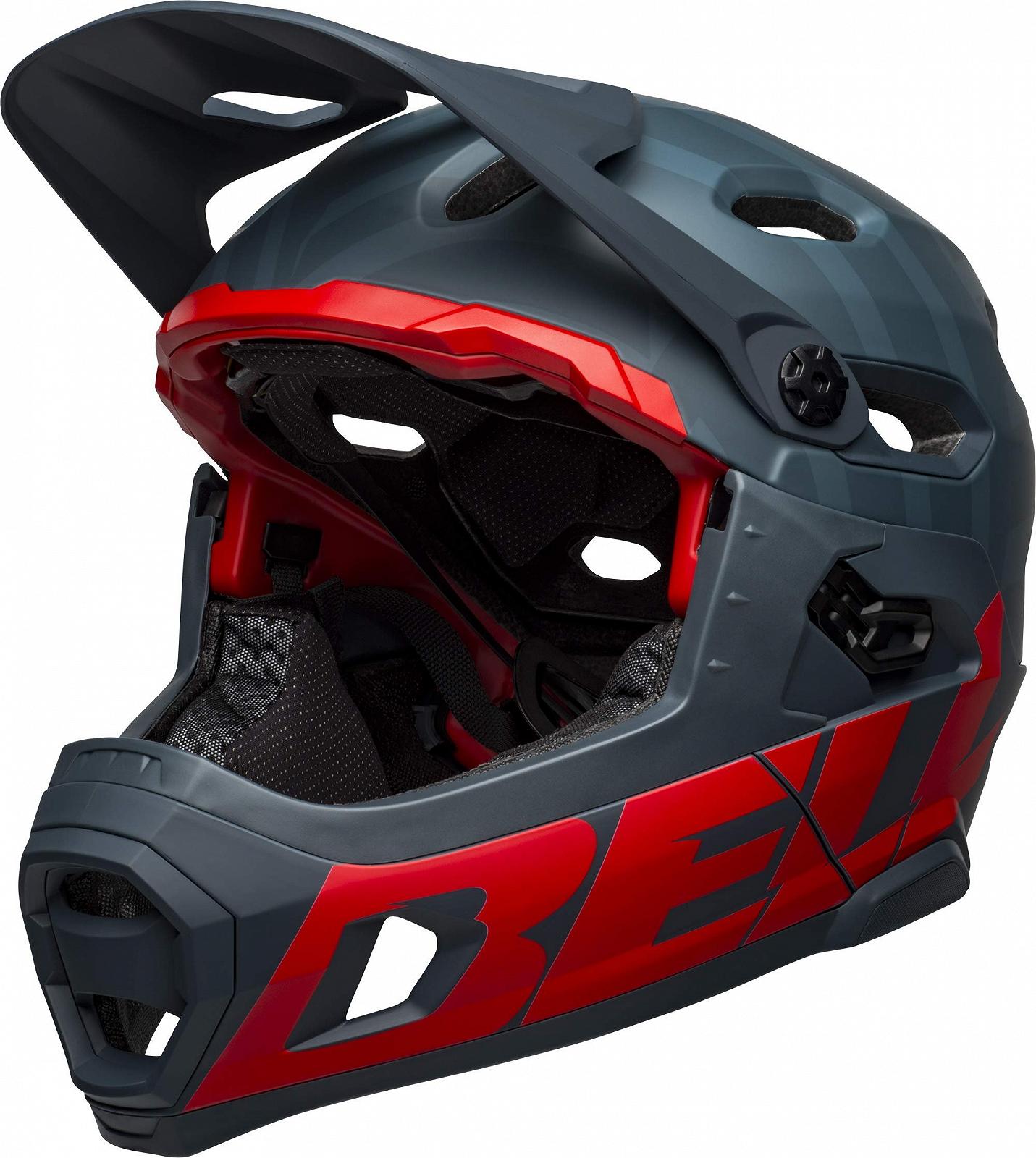 Шлем Bell Downhill MTB Super DH Spherical Prime Matte Blue/Crimson, фото №5