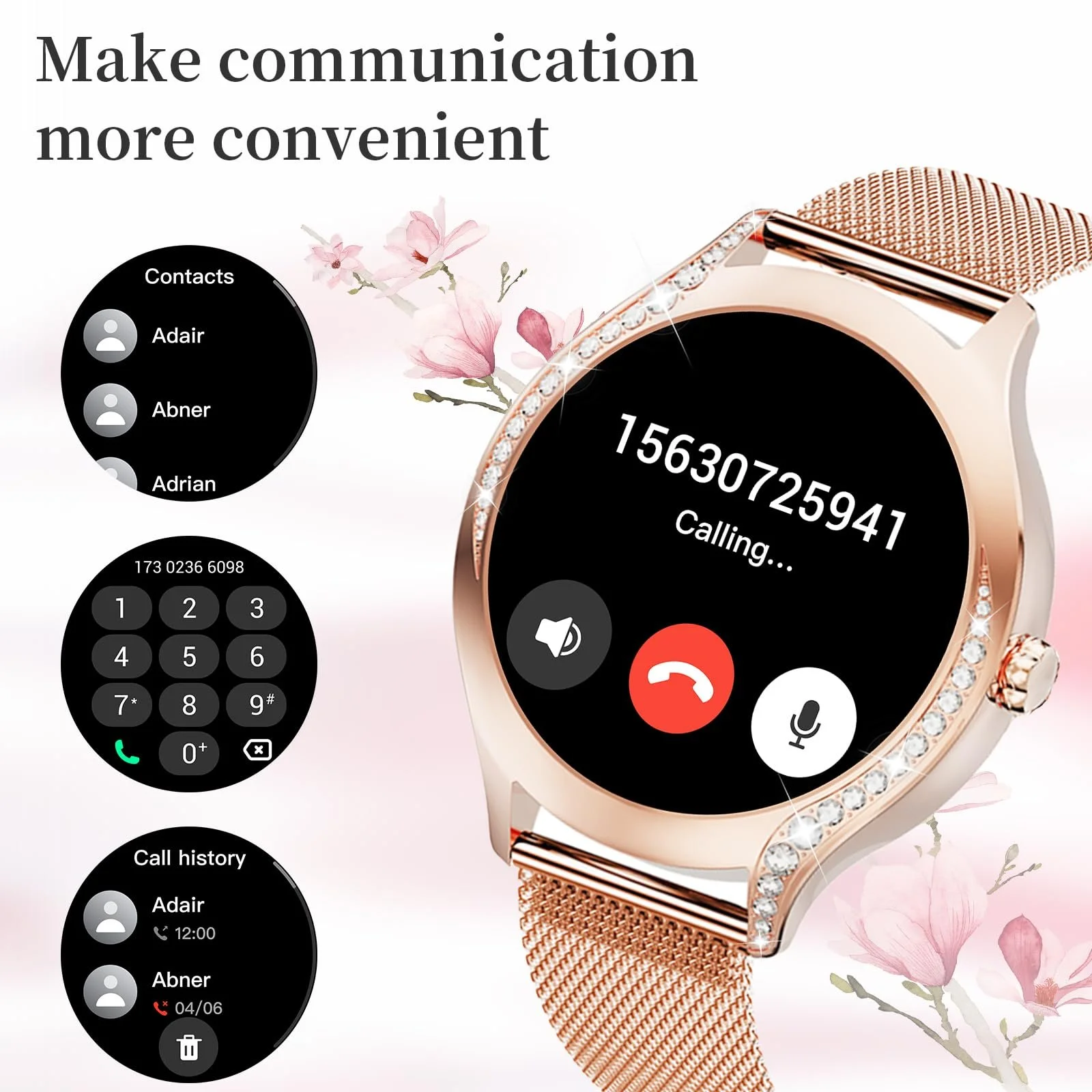 Смартгодинник жіночий Niolina Diamond, 1.19 дюйми, водонепроникність IP68, фото №2