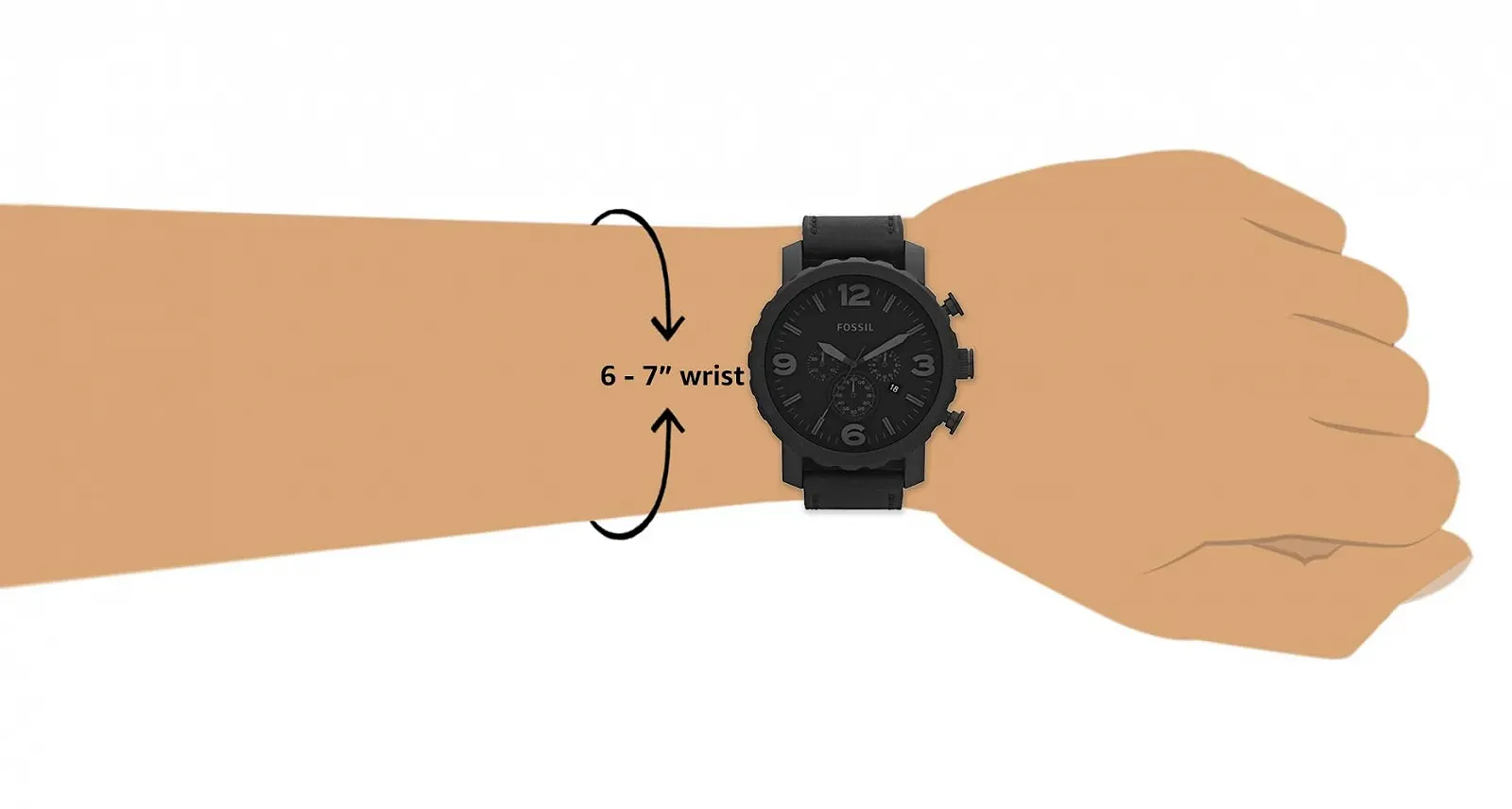 Мужские кварцевые часы Fossil Trend JR1354 с кожаным ремешком, фото №3 Мужские кварцевые часы Fossil Trend JR1354 с кожаным ремешком, фото №3