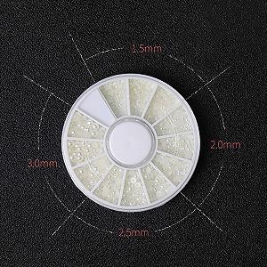 Стрази Типу Перлини Beige Перламутрові Напівкруглі 5 коробок synthetic.ua - Фото 1