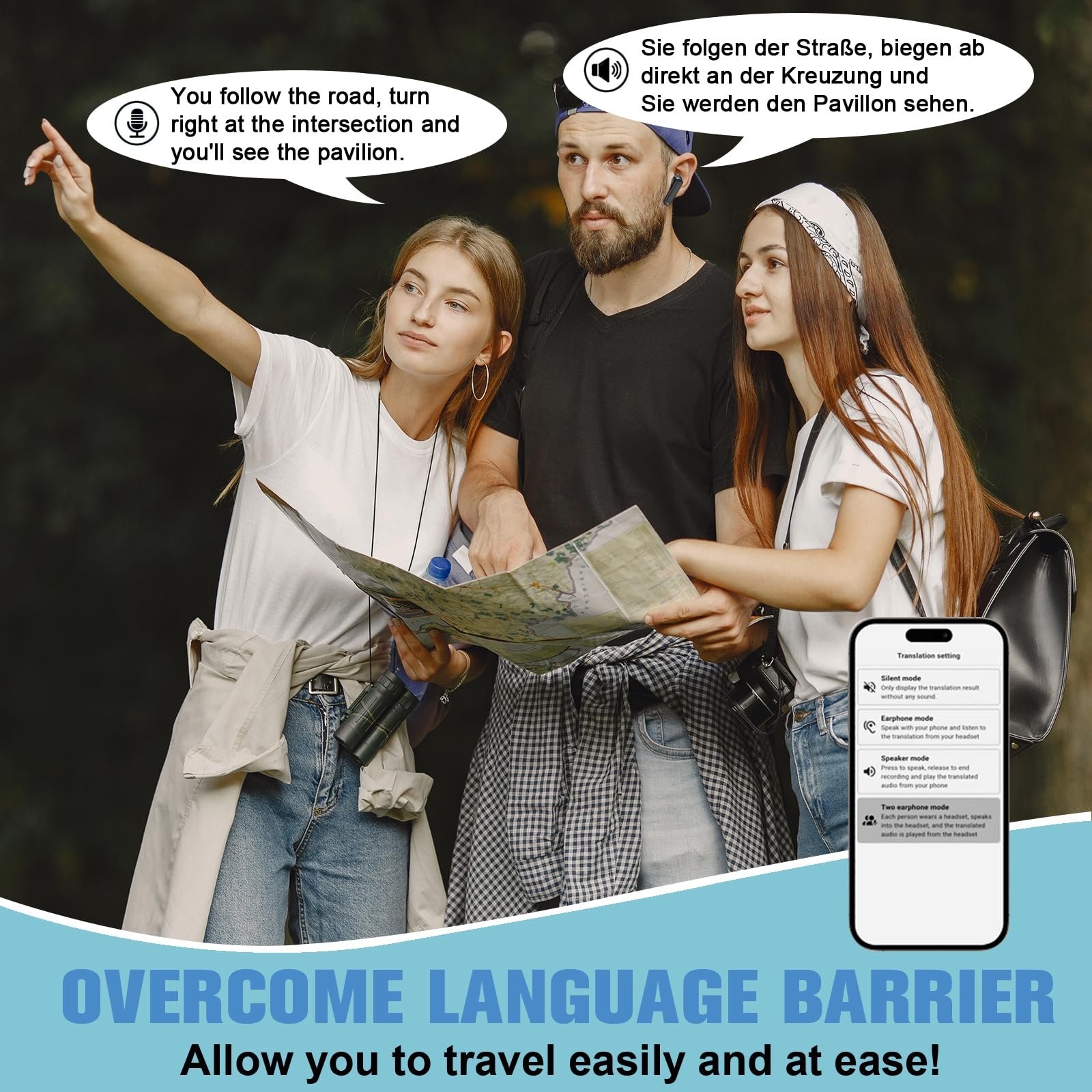 Беспроводные Bluetooth наушники с открытым ухом Intelligent AI Voice Earbuds с ушными крючками, для работы, спорта и учебы, накладные наушники, фото №5