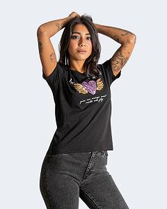 Футболка ONLKITA LIFE REG WINGS TOP JRS 15247249--Print:HEART ONLY Чорний S - Фото 1