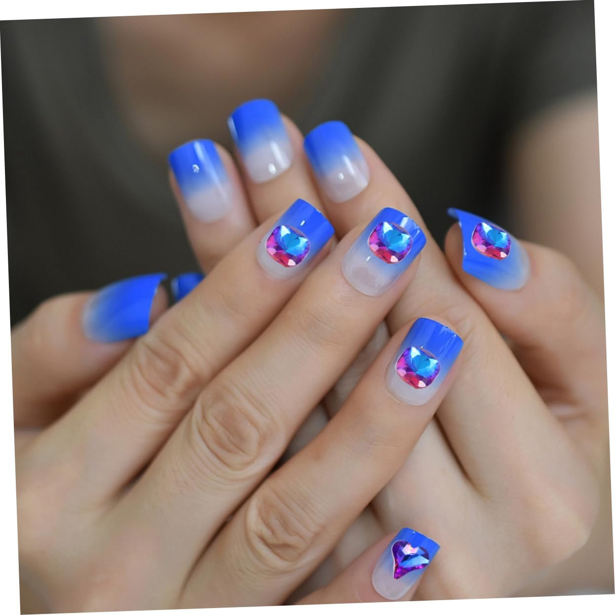 Наклейки скляні WOONEKY 20 шт. Аксесуари для самоклеючі декорації для творчого нейл-арту для жінок та дівчат, випадкові дизайни, фото №9