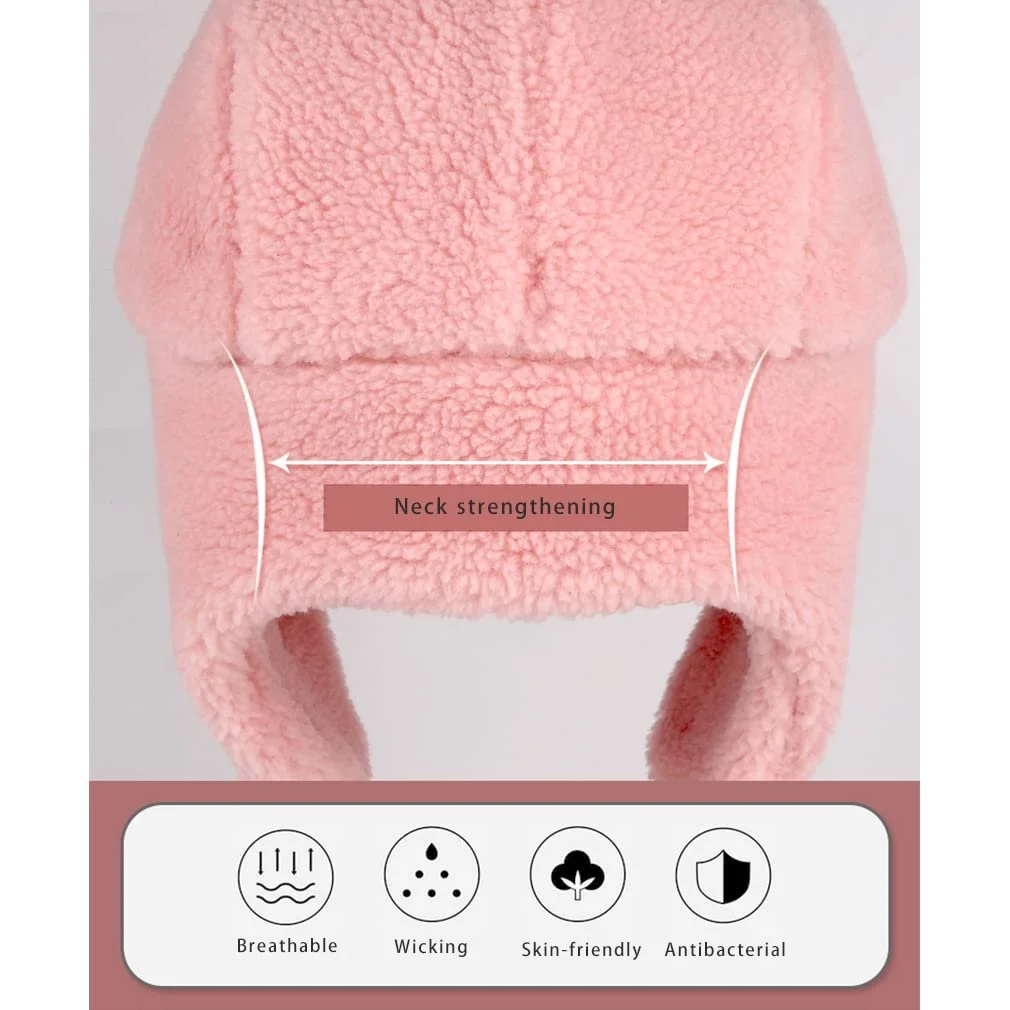 Шапка-ушанка Sleeping forest с ушками из овчины для улицы, фото №5