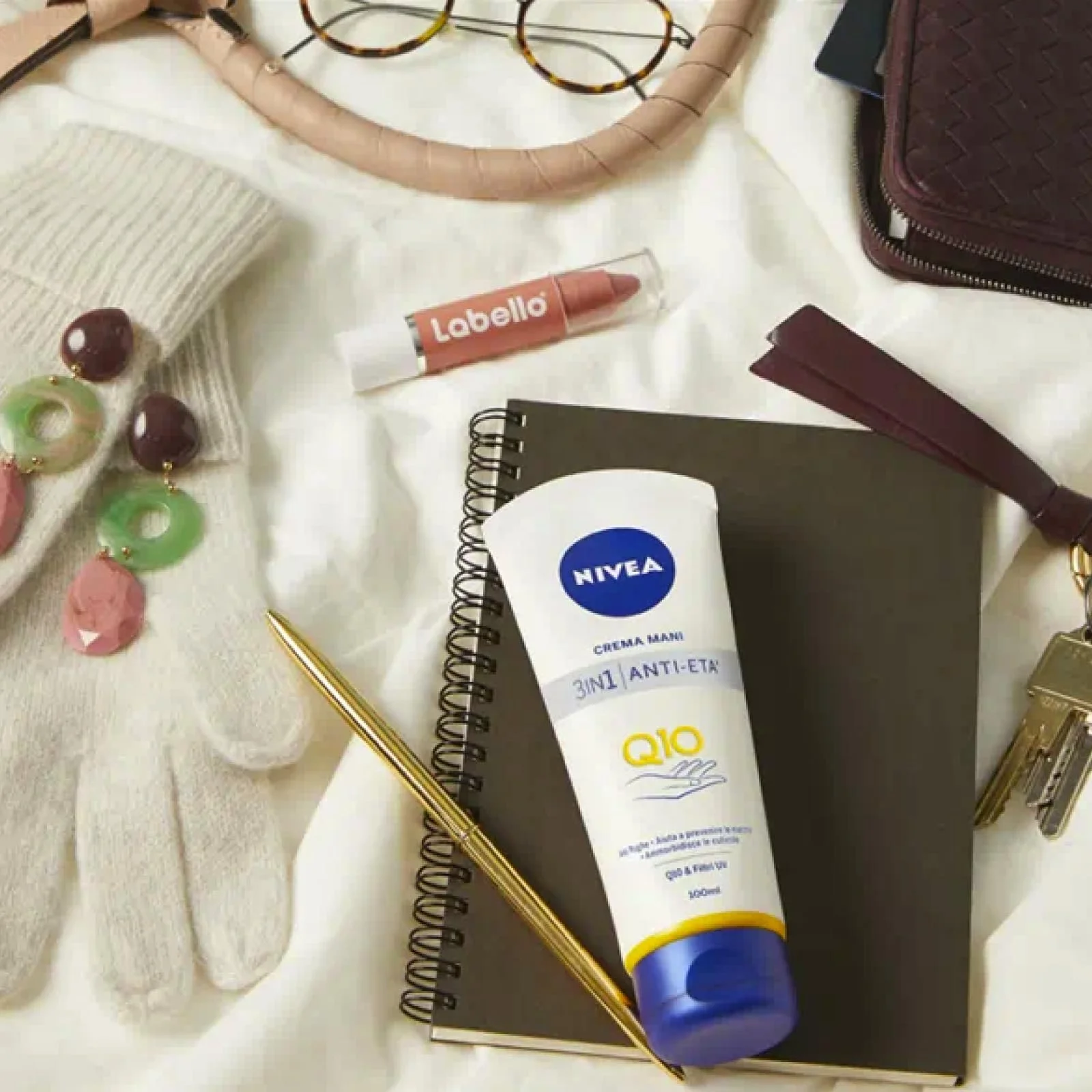 Крем для рук Nivea 3-в-1 Anti-Age Q10 & UV Filter Увлажняющий 4 флакона по 100 мл, фото №3