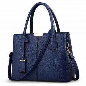 Сумка POSSOBAG жіноча, елегантна, легка, містка, з модними прикрасами, на плече, для подорожей, повсякденна, для свят, зі штучної шкіри, з верхньою ручкою, синя A - Фото 1