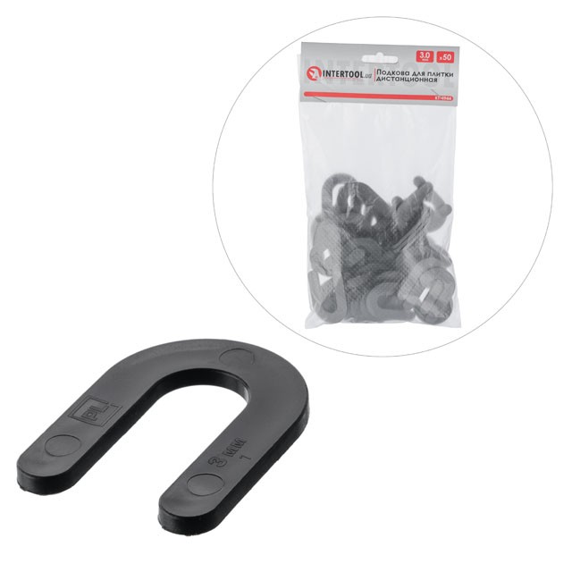 Підкова для плитки дистанційна 3 мм 50 шт INTERTOOL KT-4944, фото №1 Підкова для плитки дистанційна 3 мм 50 шт INTERTOOL KT-4944, фото №1