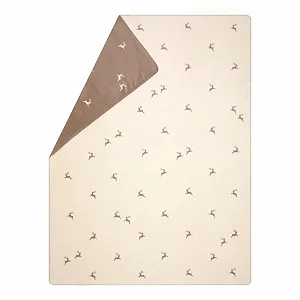 Плед David Fussenegger Stag Allover 150 x 200 см Мягкий диванный плед из переработанного хлопка Цвет сырой белый - Фото 1