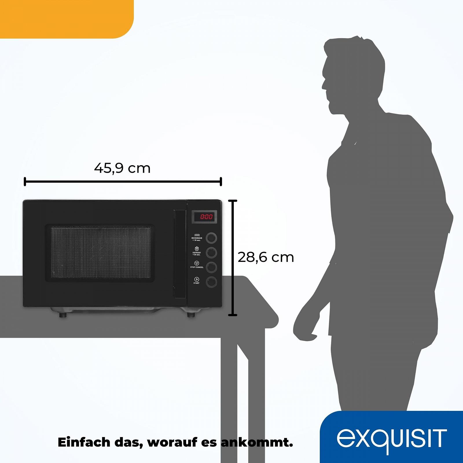Мікрохвильова піч Exquisit MW7020-F-030DI 700 W 20 L 5 рівнів потужності Black, фото №7 Мікрохвильова піч Exquisit MW7020-F-030DI 700 W 20 L 5 рівнів потужності Black, фото №7