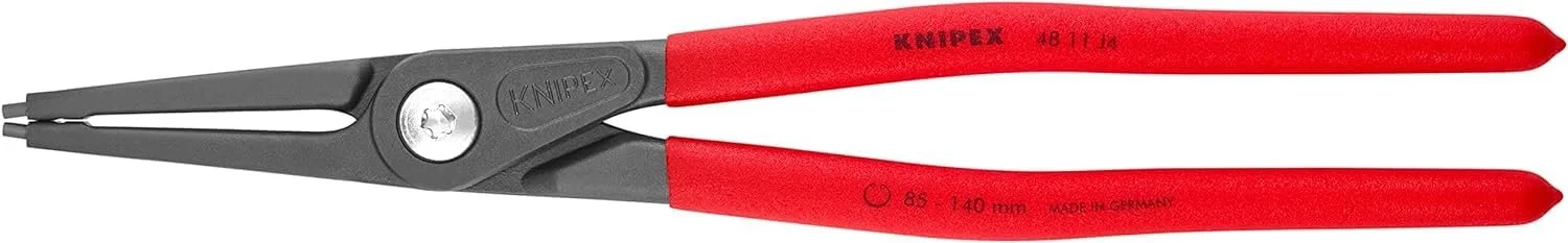 Прецизионные плоскогубцы для внутренних стопорных колец в отверстиях KNIPEX 48 11 J4, 320 мм, серые, с атраментированным покрытием и нескользящими пластиковыми ручками, фото №3