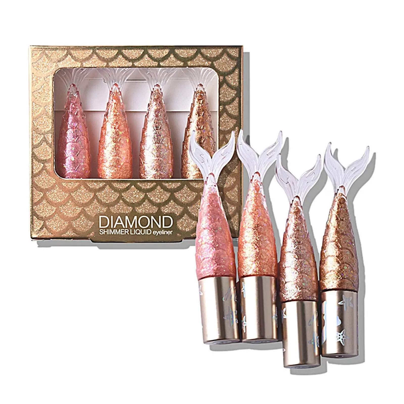 Карандаш для глаз Glänzende, с блестками, 4 цвета, фото №6