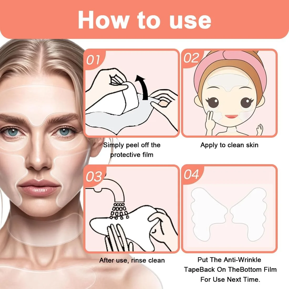 Пластирі від зморшок OUDQFCJ, 8 шт., фото №3 Пластирі від зморшок OUDQFCJ, 8 шт., фото №3