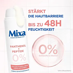 Крем для обличчя Mixa Anti-Skin Stress зволожувальний та регенерувальний з пантенолом та пептидами 50 мл synthetic.ua - Фото 1
