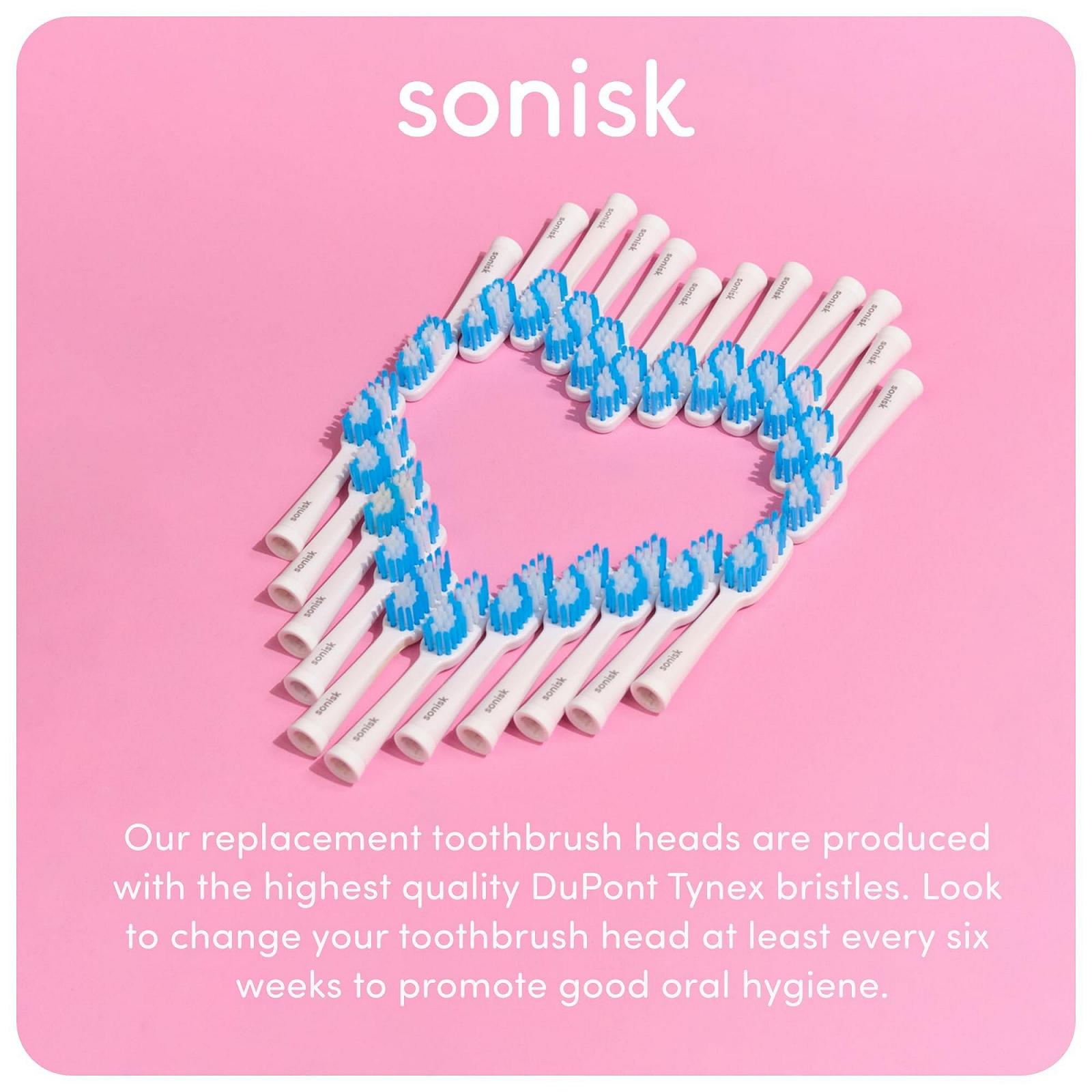 Набор Зубных щеток Электрическая Sonisk Couple Set Pulse 2 шт. 4 Сменные Насадки, Зубная Паста Все-в-Одном, Звуковая Технология, Удаление Налета (Бирюзовый и Матовый Черный), фото №8