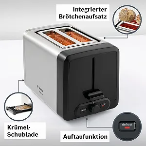 Тостер Bosch DesignLine Compact ціна на synthetic.ua - Фото 1 Тостер Bosch DesignLine Compact synthetic.ua - Фото 1