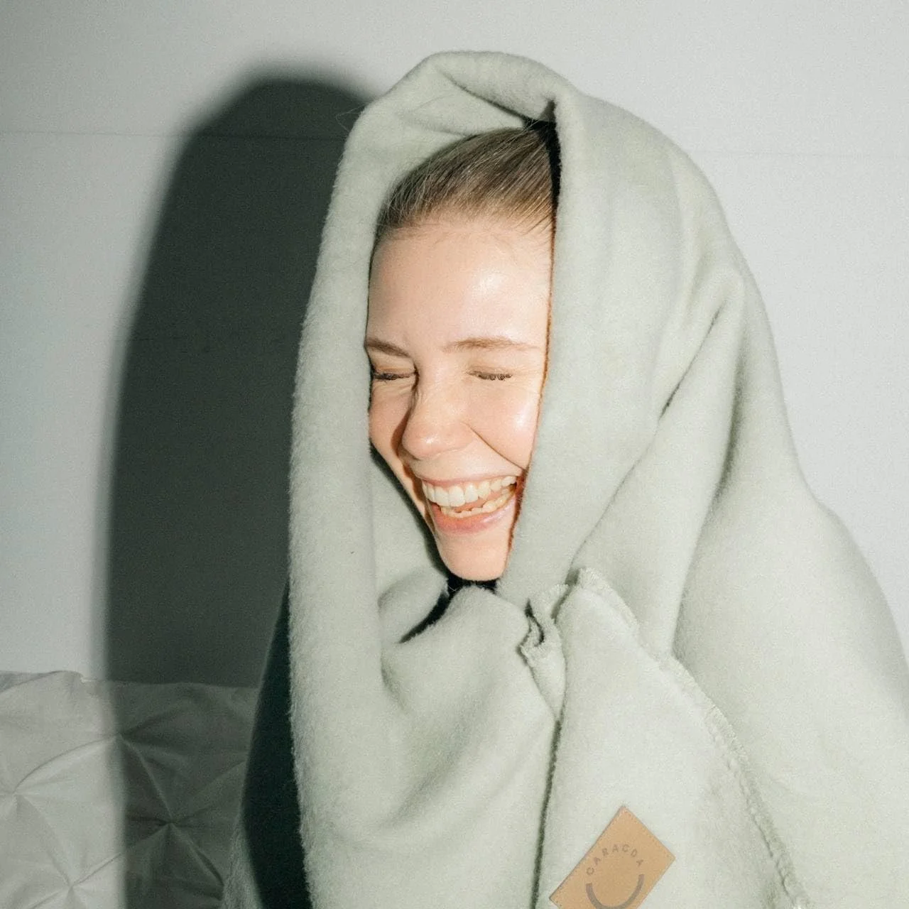 Плед caracda Бавовняний 100% Organic Cotton - Extra Soft & Scratch-Free 150 x 200 см (салатовий з бахромою), фото №5