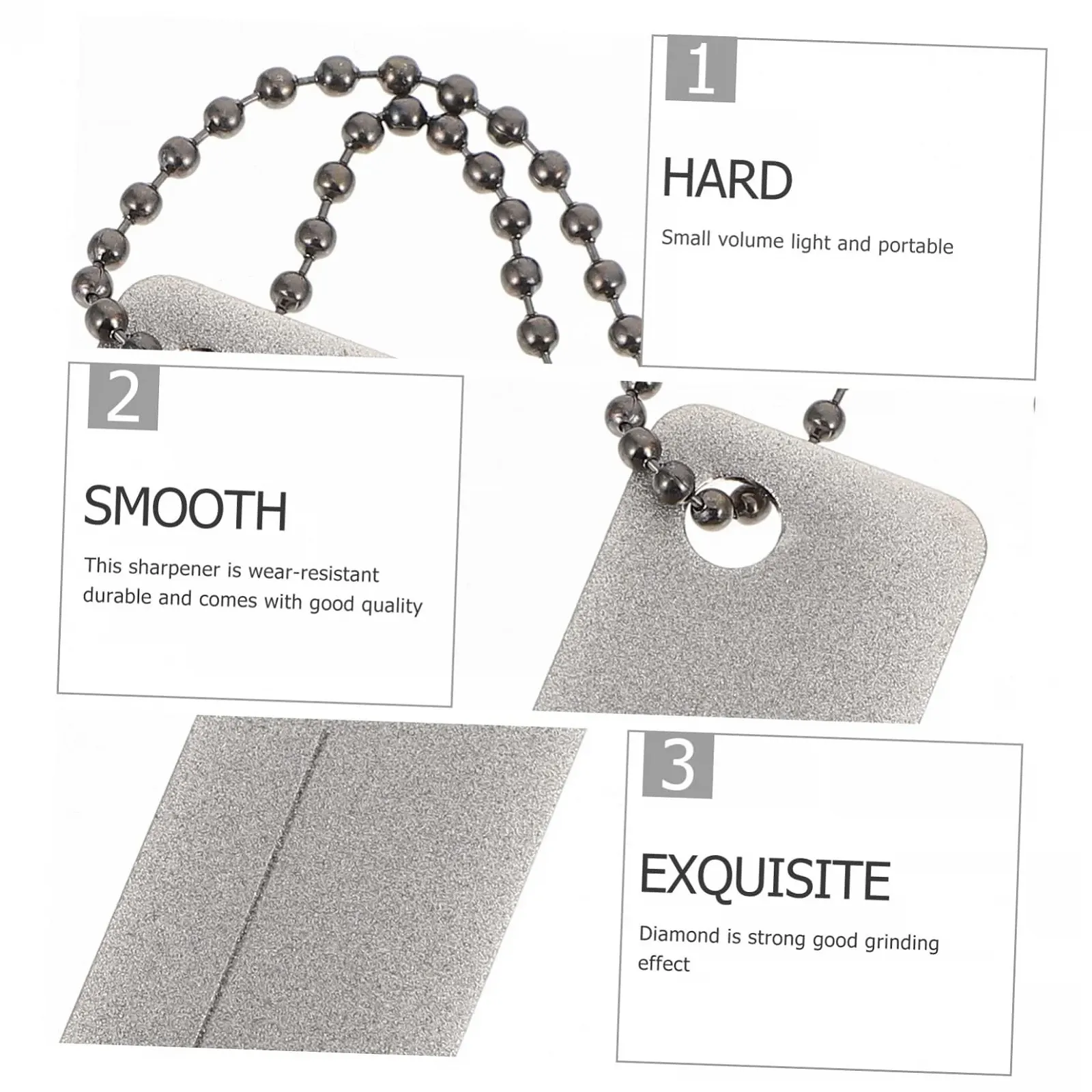 Набір точильних каменів Lurrose Алмазні Сріблясті 2 шт., фото №5