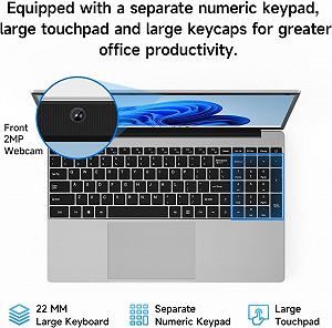 Ноутбук 15.6'' Jumper EZbook S7 Hi 12640 Intel Celeron 5305U RAM 12GB SSD 512GB Windows 11 synthetic.ua - Фото 1