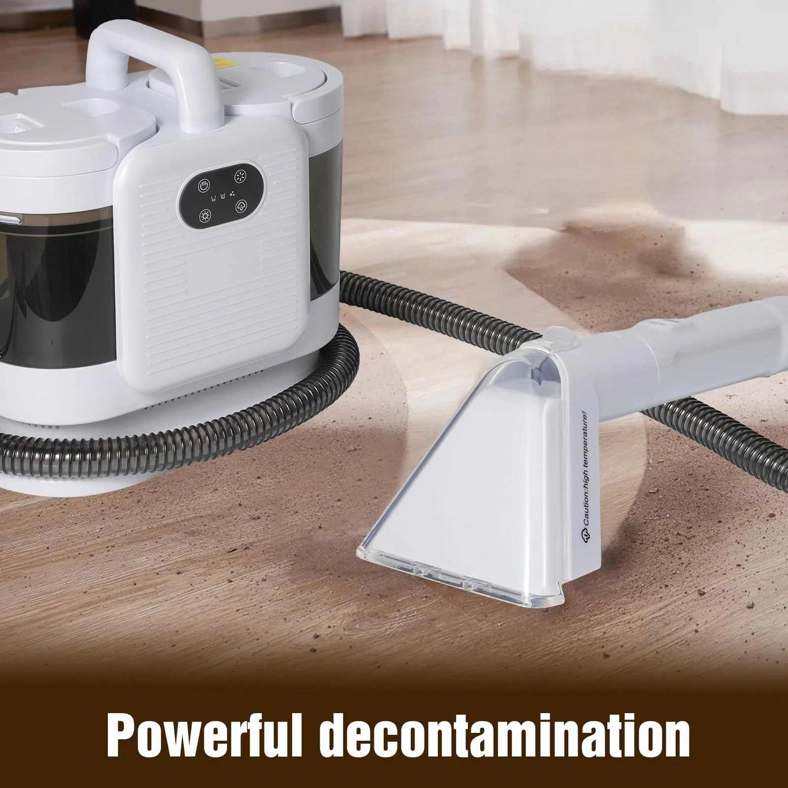 Миючий пароочисник 1650 W 15 kPa 1.6 л + 0.96 л для текстилю та авто, фото №3