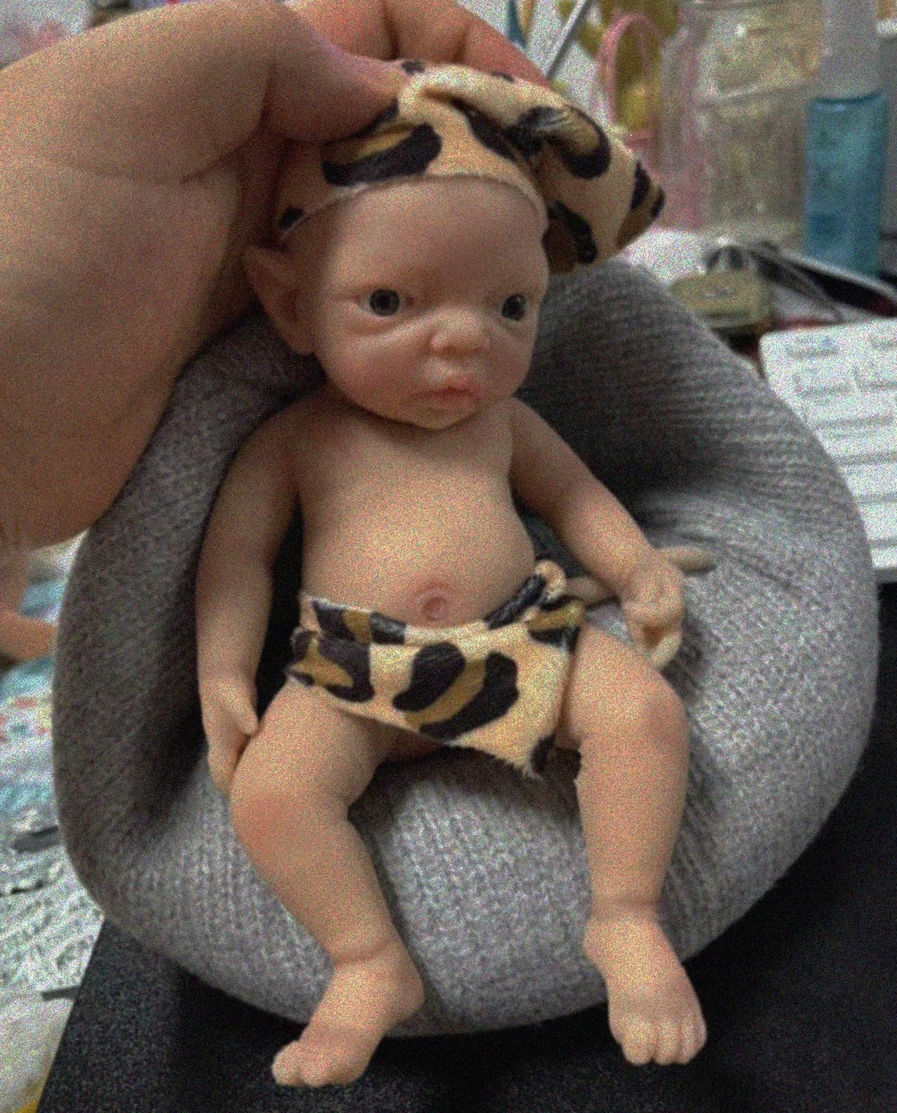 Кукла MYREBABY Mini Silicone Реалистичная Эльфийка Девочка Маленькая Реборн Антистресс Ручная работа, фото №1
