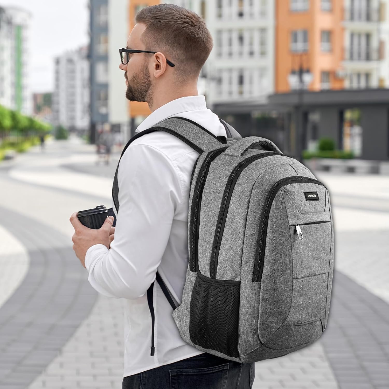 Рюкзак BIKROD 20-35 L 17.3 дюйми Gray, фото №4 Рюкзак BIKROD 20-35 L 17.3 дюйми Gray, фото №4