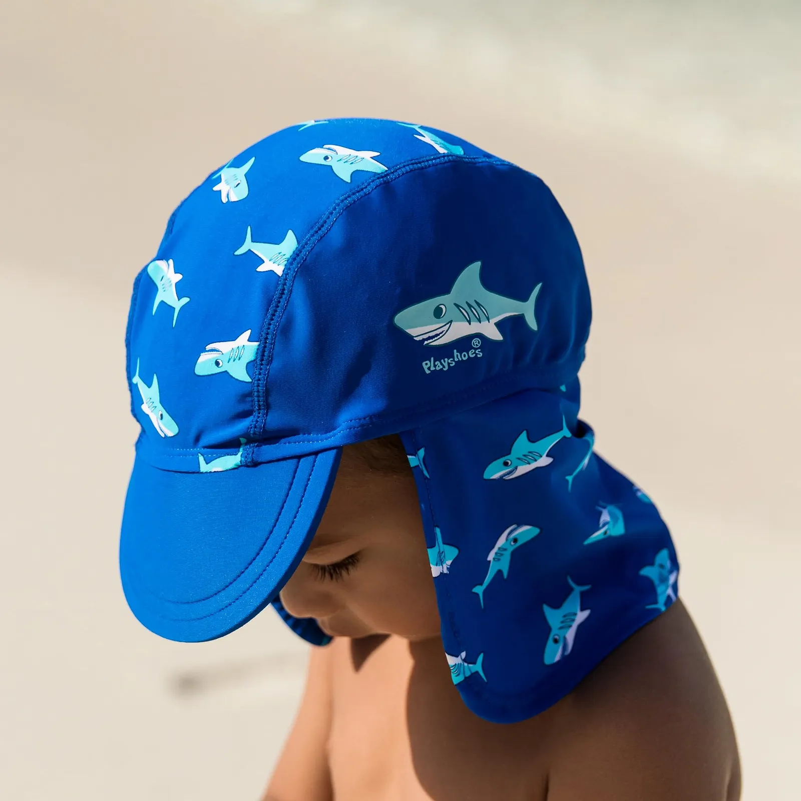 Шапка Playshoes Sun Protection Shark для мальчика, размер 49 см, фото №4