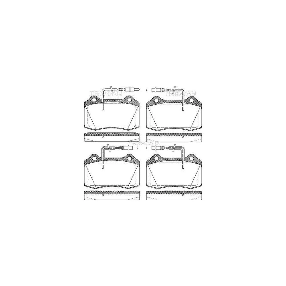 Комплект гальмівних колодок дискового гальма TRISCAN 8110 28033 для PEUGEOT передня вісь, фото №1 Комплект гальмівних колодок дискового гальма TRISCAN 8110 28033 для PEUGEOT передня вісь, фото №1