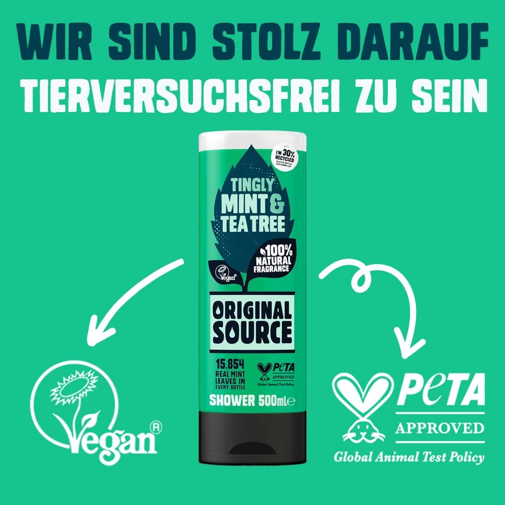 Гель для душа Original Source Мята и чайное дерево Освежающий 6 х 500 мл, фото №3