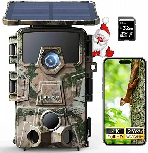 Фотоловушка с солнечной панелью Ceyomur CY75 / 60MP / 4K / Wi-Fi / Bluetooth / Зеленая - Фото 1