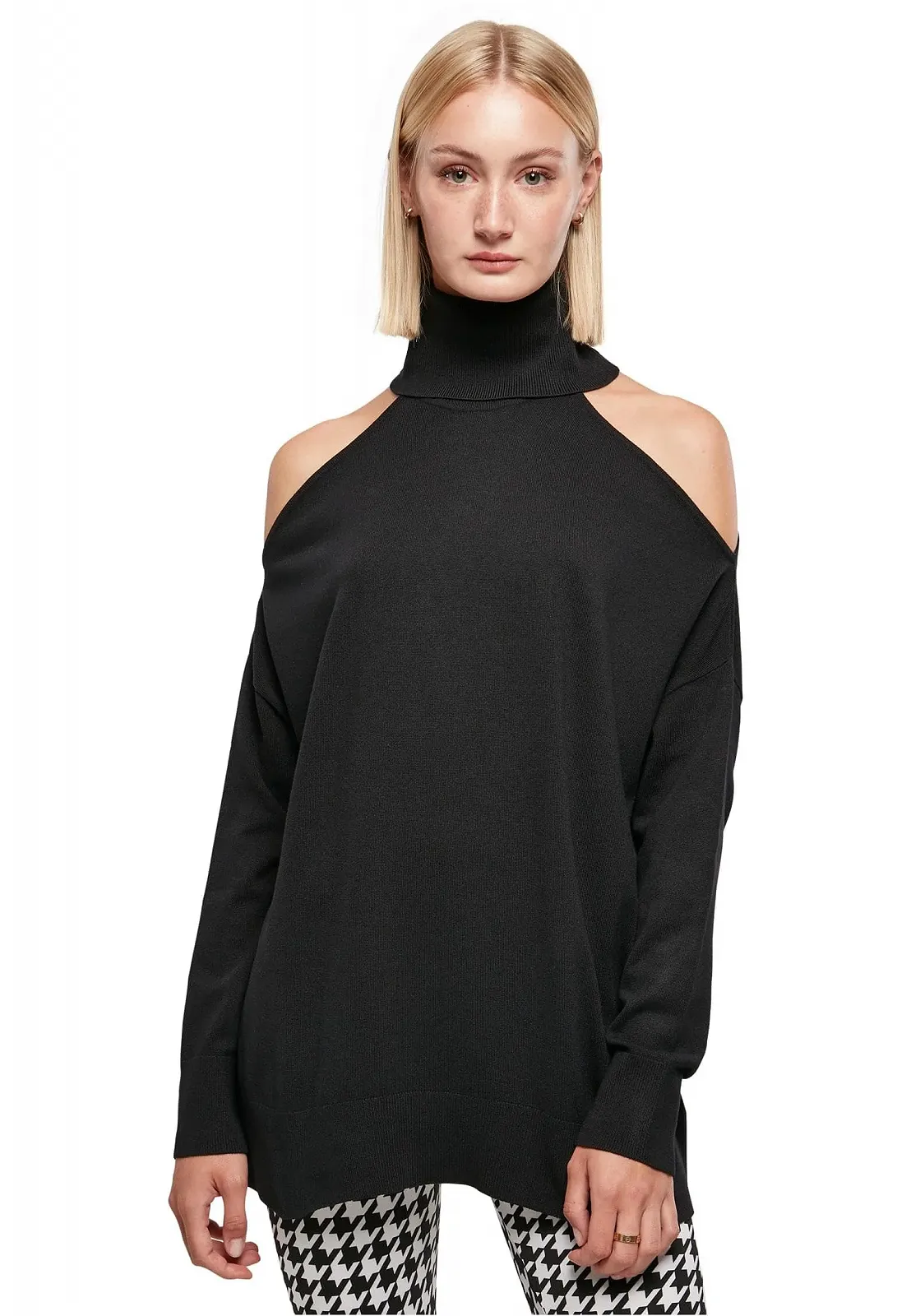 Свитшот Urban Classics с открытыми плечами и воротником-гольфом Женский, фото №1