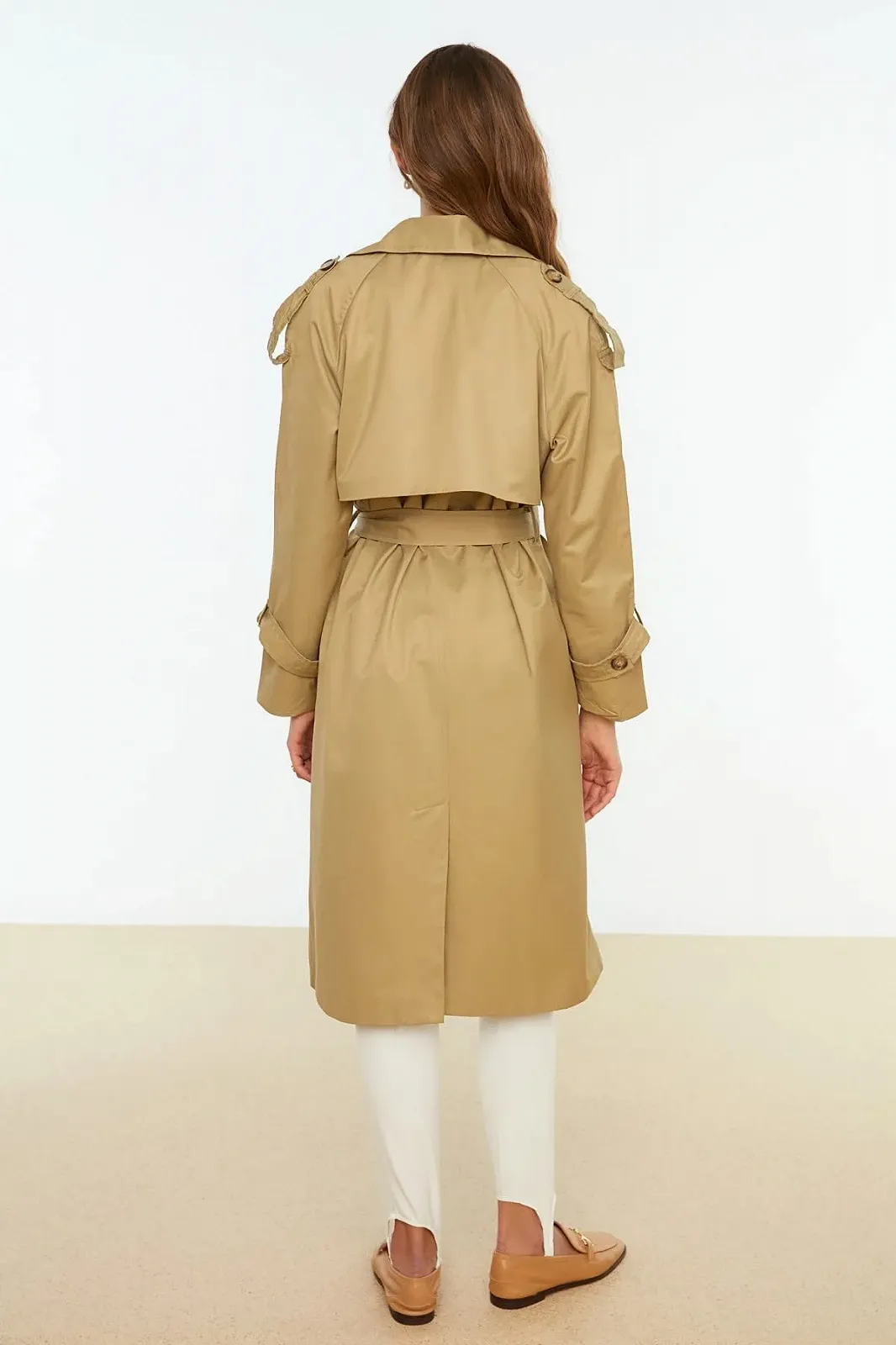 Тренч TRENDYOL Женский Длинный Водоотталкивающий, фото №6 Тренч TRENDYOL Женский Длинный Водоотталкивающий, фото №6
