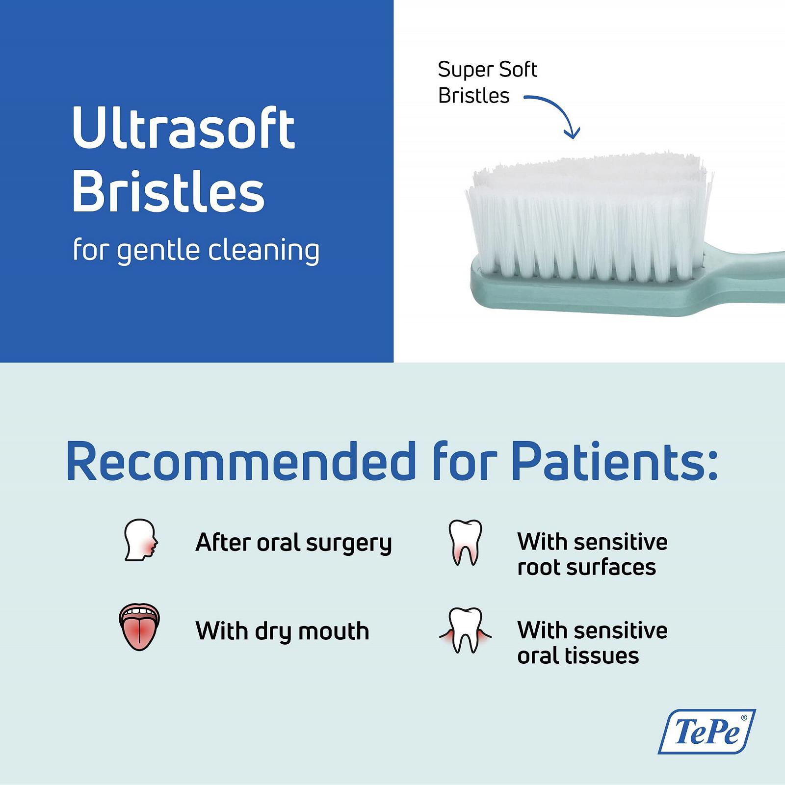 Зубна щітка TePe Gentle Care Extra Soft Світло-зелена, фото №3