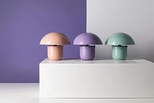 Настільна лампа Kare Mushroom Design Металева 27 x 29 x 29 см Фіолетова synthetic.ua - Фото 1