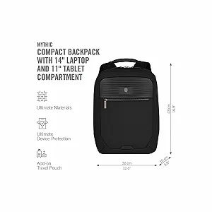 Рюкзак для ноутбука Victorinox Mythic з відділенням для планшета та ременем для валізи Чорний ціна на synthetic.ua - Фото 1 Рюкзак для ноутбука Victorinox Mythic з відділенням для планшета та ременем для валізи Чорний synthetic.ua - Фото 1