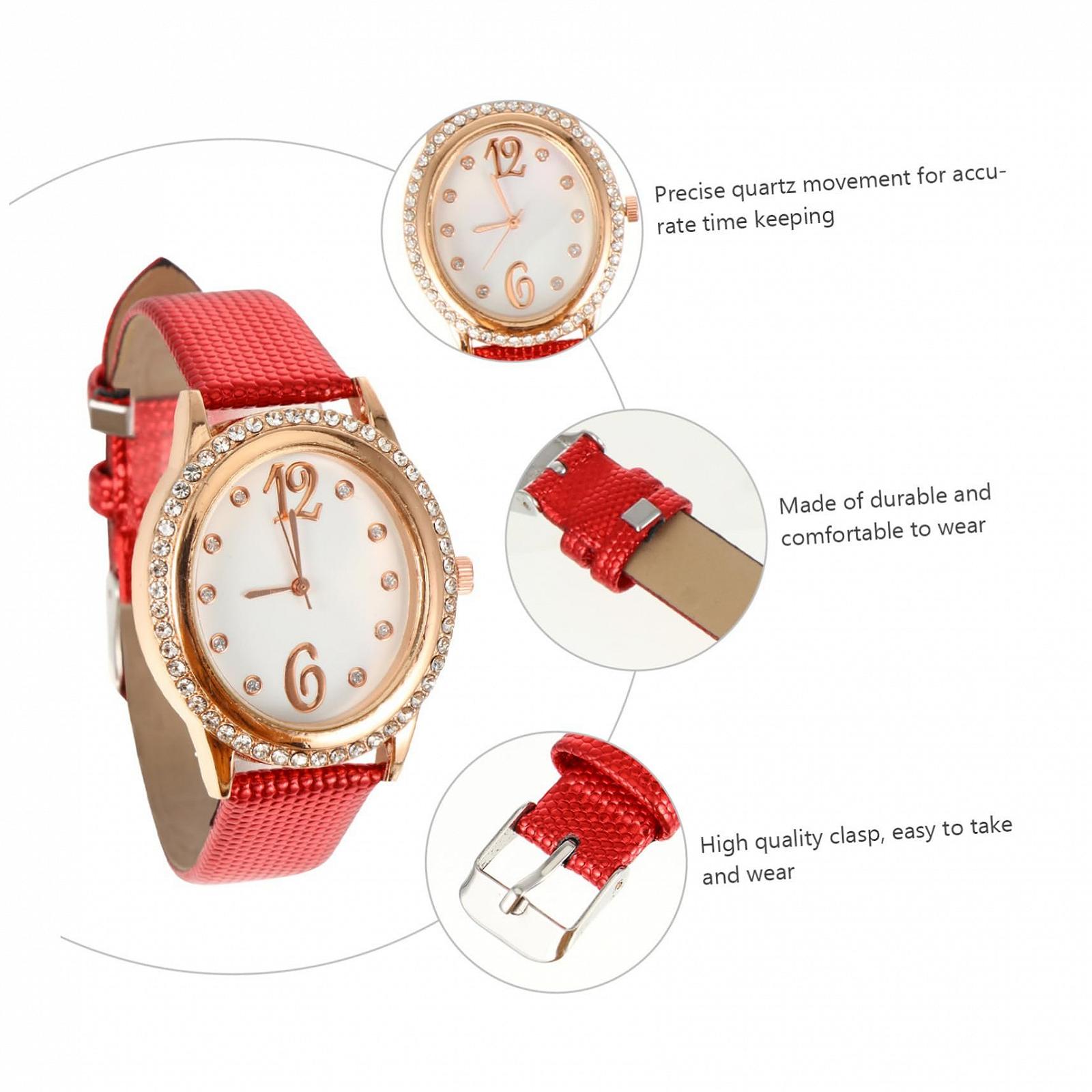 Часы Кварцевые LIFKOME Женские Деловые Красный Ремешок: Кожа, фото №8 Часы Кварцевые LIFKOME Женские Деловые Красный Ремешок: Кожа, фото №8