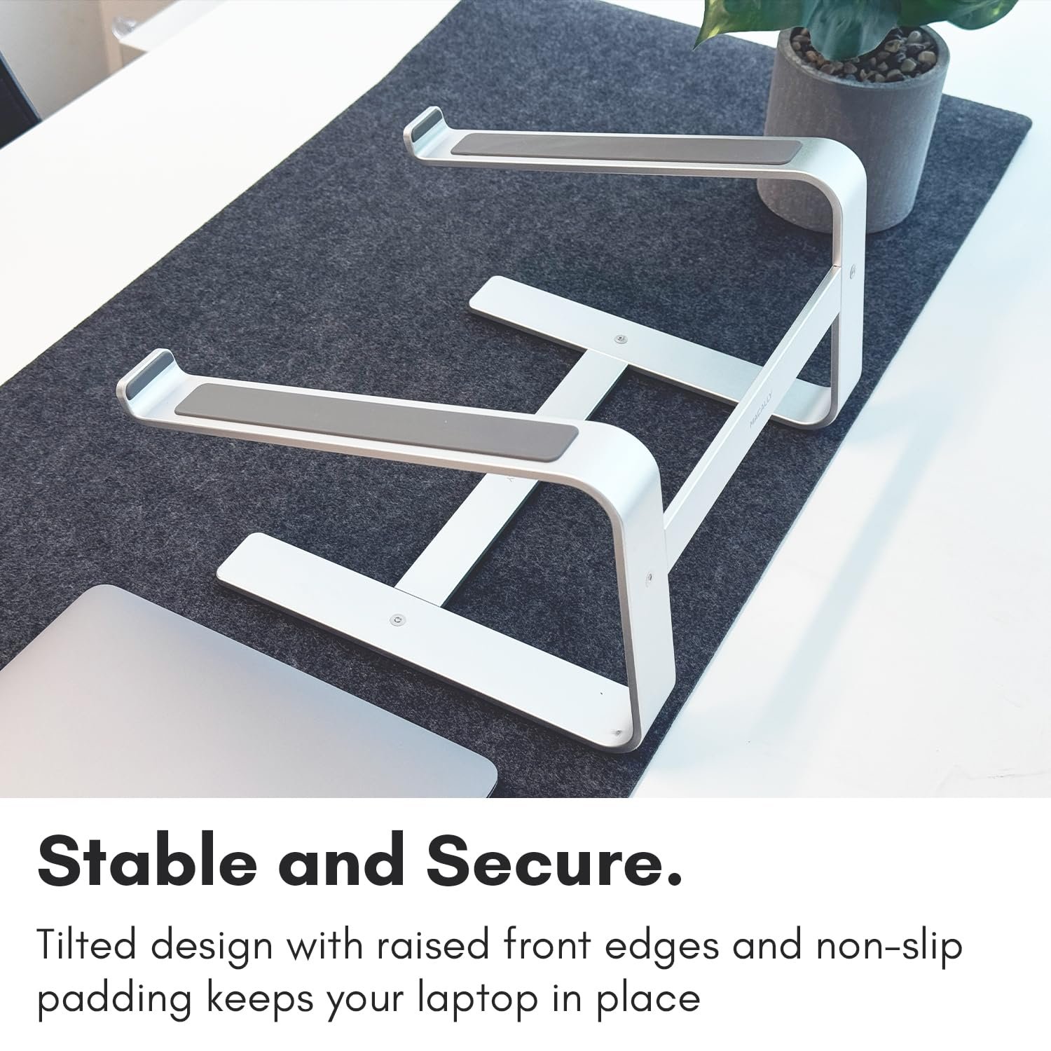 Підставка для ноутбука Macally astand алюмінієва для Apple MacBook, MacBook Pro, MacBook Air та всіх ноутбуків від 10 до 17 дюймів, фото №2