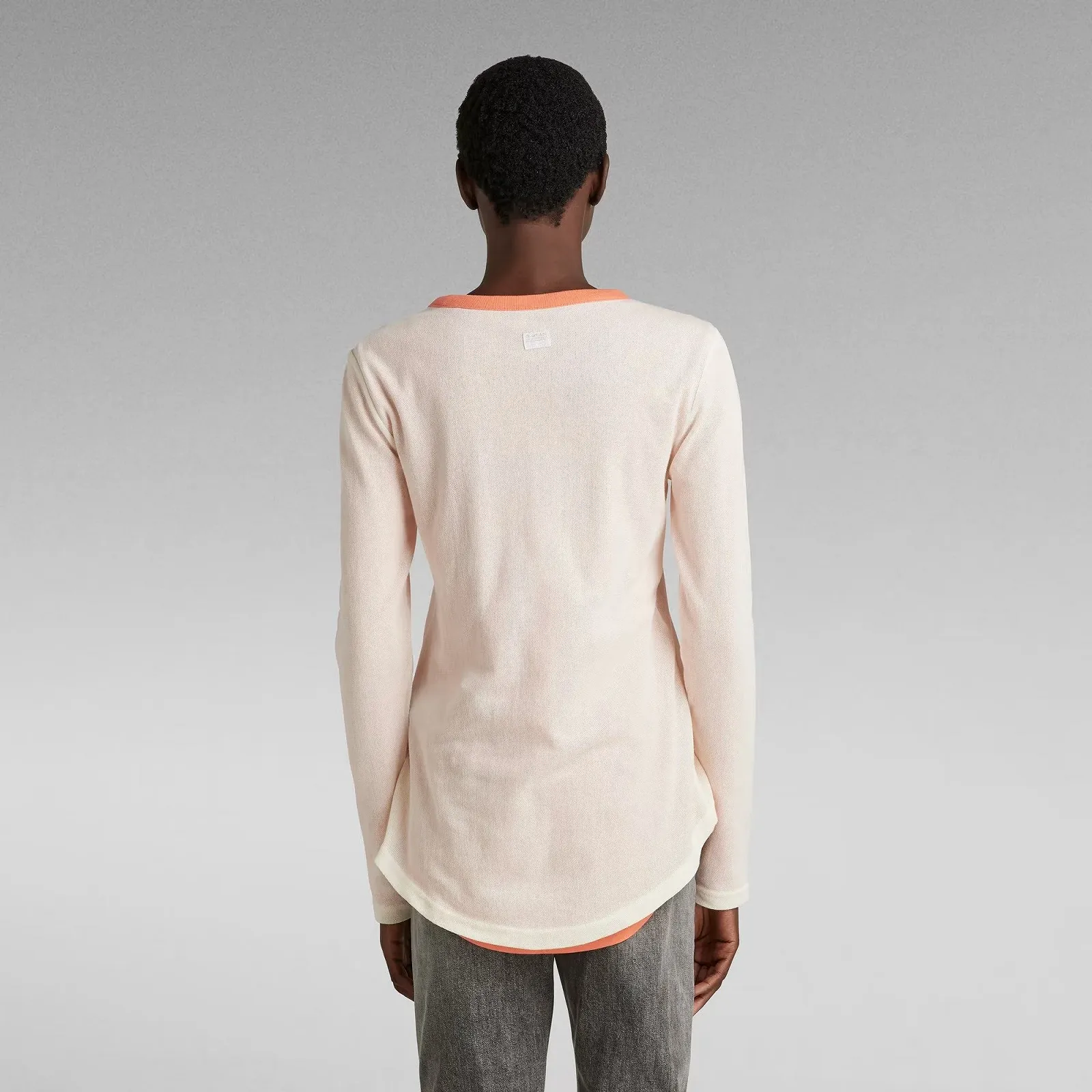 Жіночий світер лонгслів G-Star RAW Reversible Tweeter Slim коралововий - S, фото №3