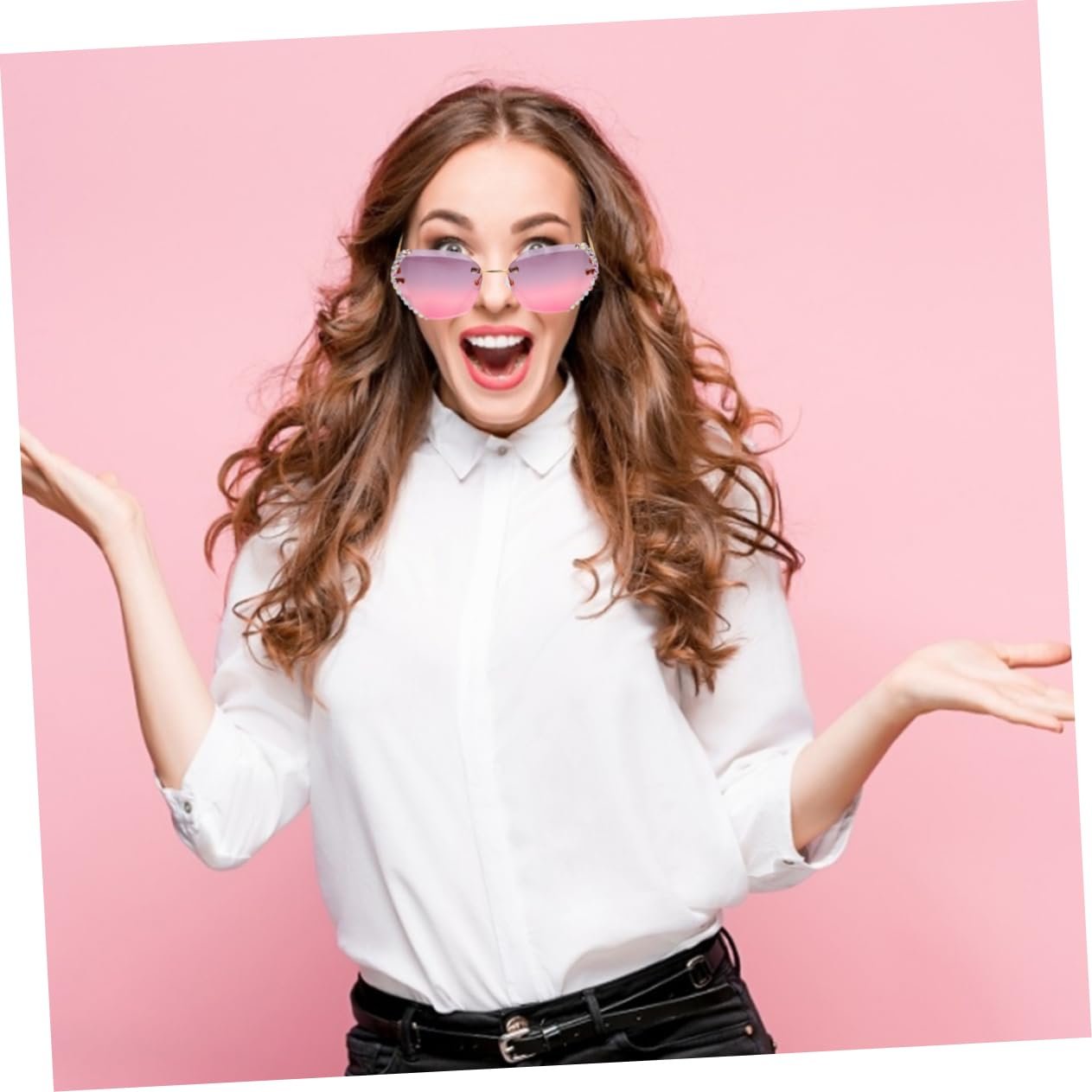 Сонцезахисні окуляри PACKOVE зі стразами, 2 шт, фото №7