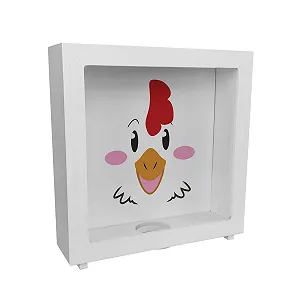 Скарбничка керамічна в дерев'яній рамі Курка - Фото 1