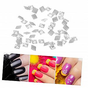 Плоские циркониевые украшения для ногтей, 50 штук Подвески для ногтей, самоклеящиеся драгоценные камни, циркониевые стразы для украшения ногтей, розовые драгоценные камни для накладных ногтей synthetic.ua - Фото 1