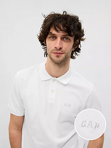 Поло GAP F-LOGO PK POLO 586306-05 Белый 2XL - Фото 1